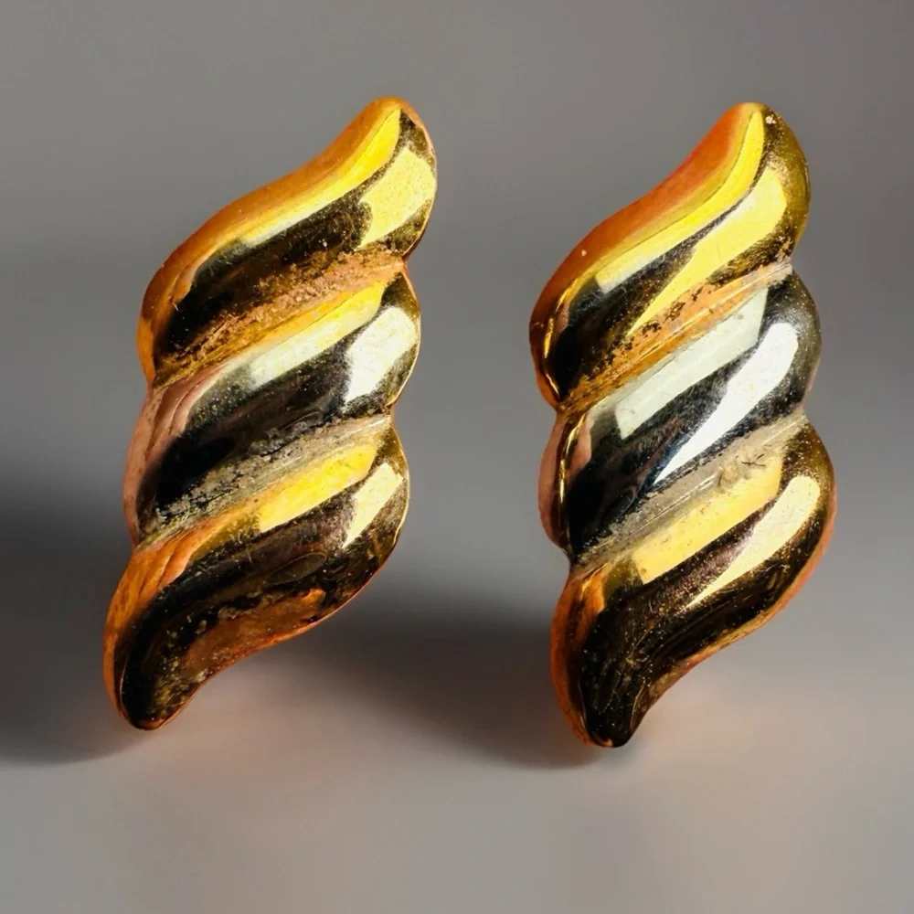Goldtone and Silvertone vintage pierced post earrings